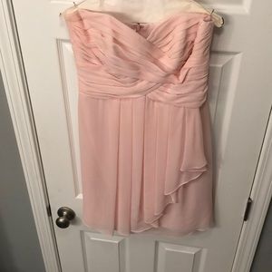 Strapless bridesmaids dress